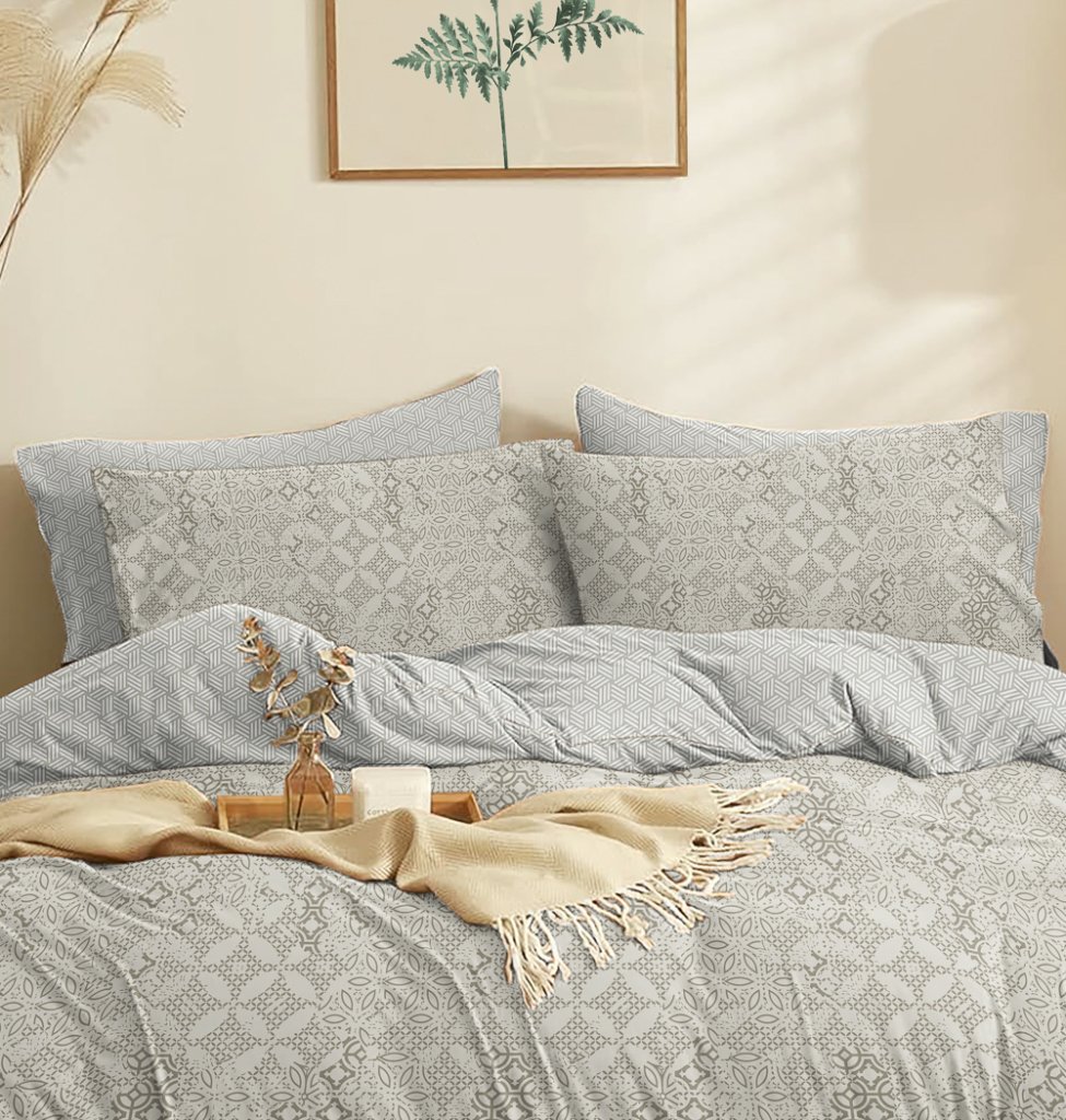 Παπλωματοθήκη "Marta" Dante Grey - Διπλό (200x245) - MARTA- COKITEX