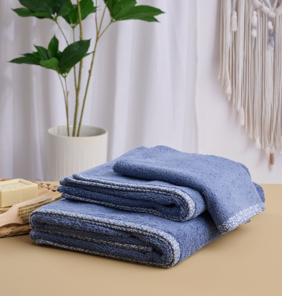 Πετσέτα “Saluti”  Blue Jean - Προσώπου 50x100 - SALUTI- COKITEX