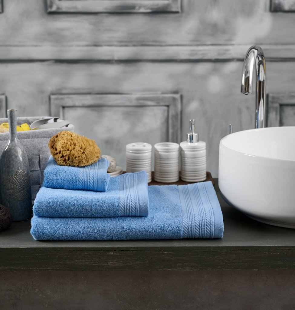 Πετσέτα Μονόχρωμη New Cotton Series - Sky Blue, Προσώπου 50x90 - NEW COTTON SERIES- COKITEX