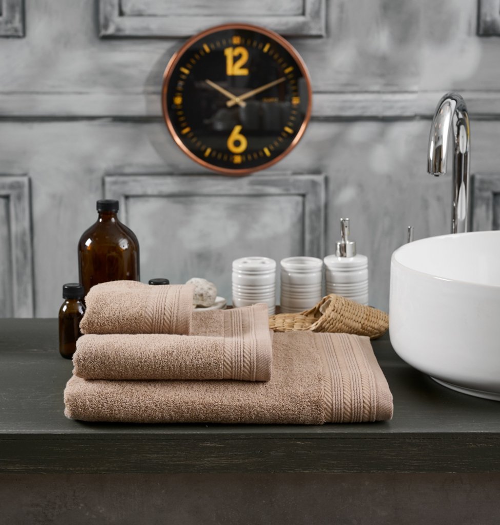 Πετσέτα Μονόχρωμη New Cotton Series - Sand, Προσώπου 50x90 - NEW COTTON SERIES- COKITEX