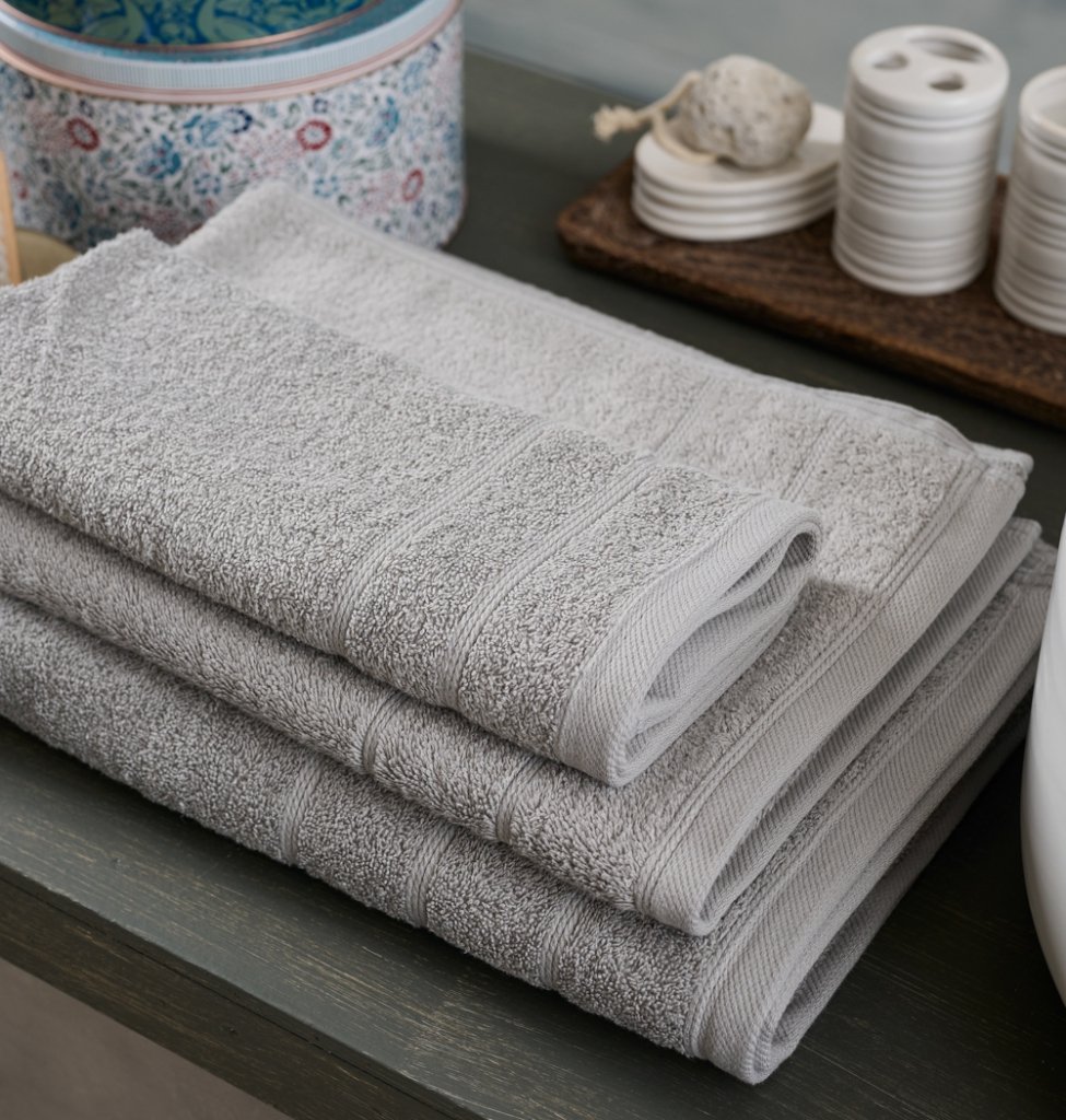 Πετσέτα Μονόχρωμη Lovable - L.Grey, Προσώπου 50x100 - LOVABLE- COKITEX