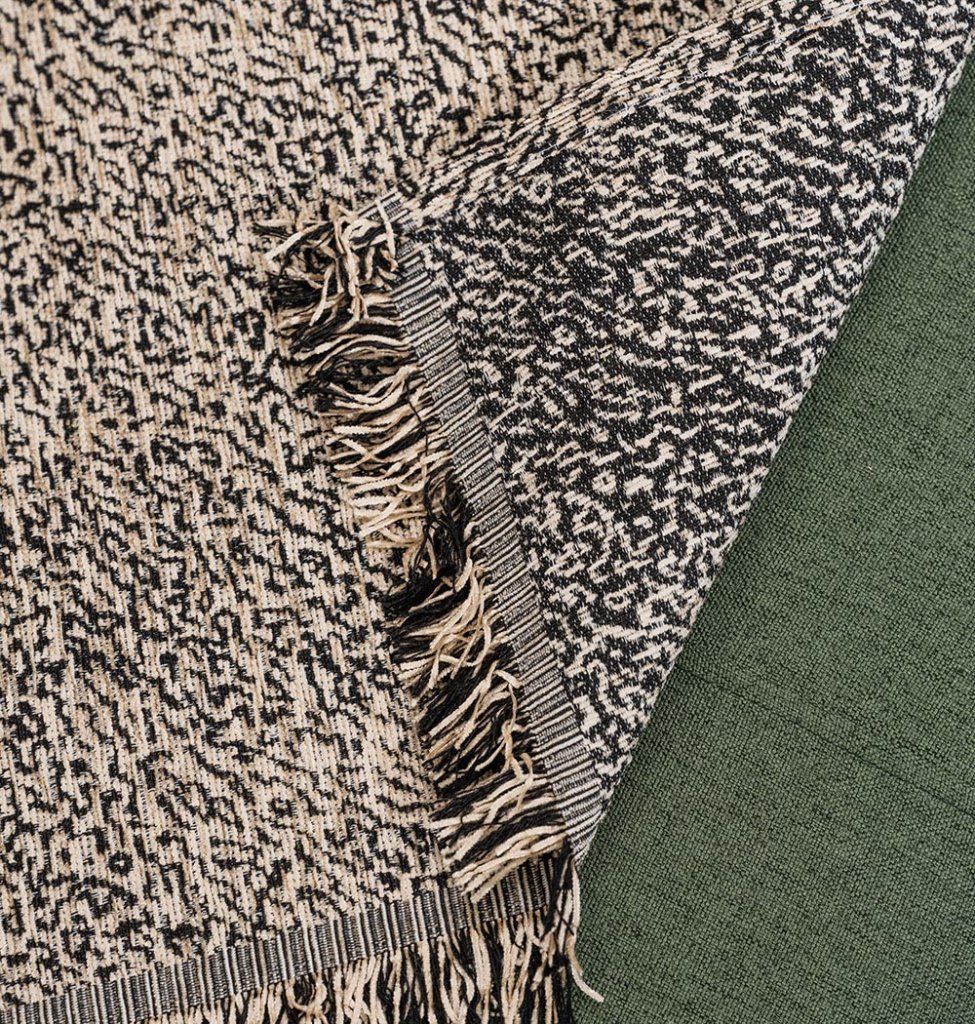 Alternative view of Ριχτάρι Καναπέ Chenille ANI Beige-Black - Beige - Black, Μονοθέσιο (180x180) - WHISPER- COKITEX