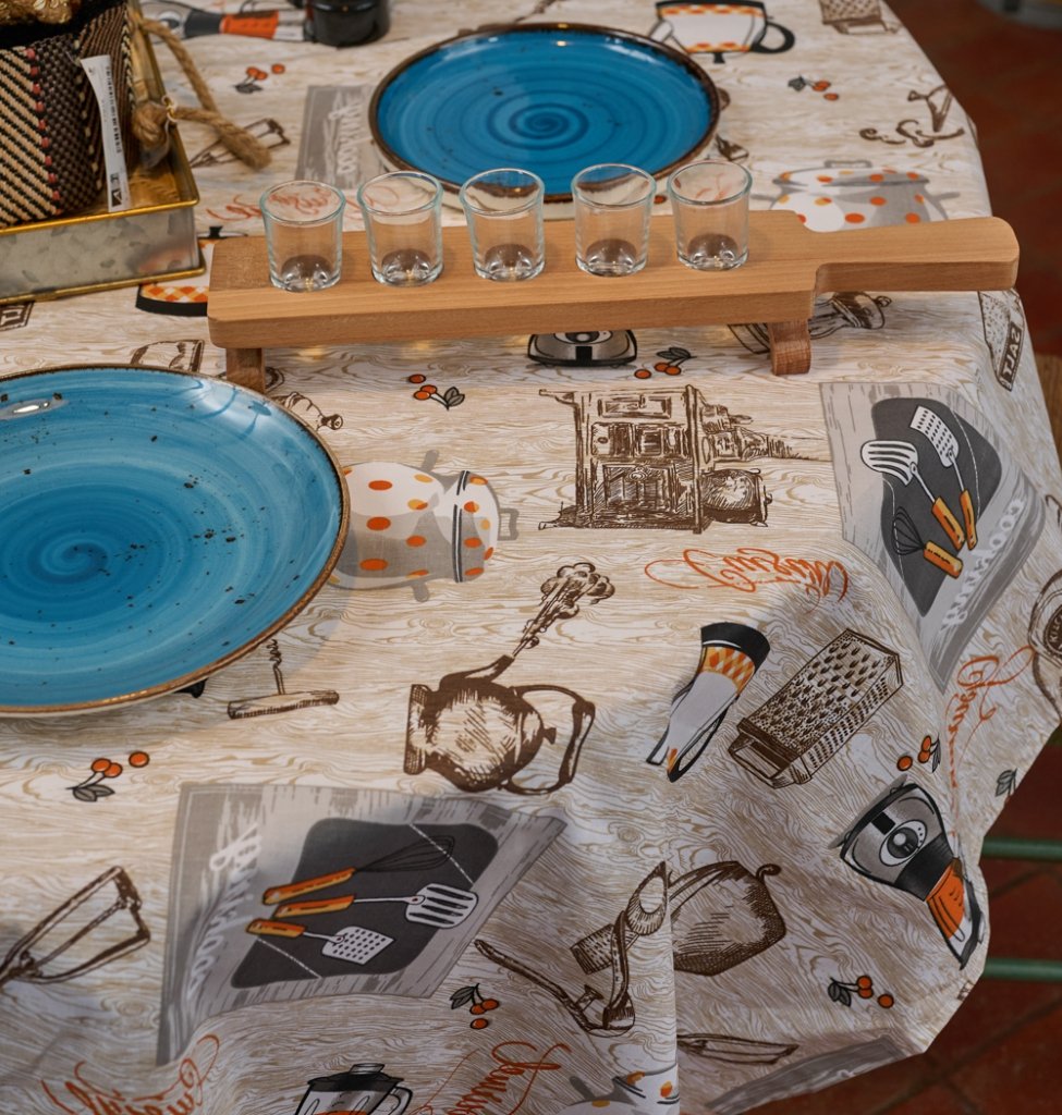 Alternative view of Τραπεζομάντηλα Κουζίνας Cook - Apricot, 140x140cm - MULTI LINE- COKITEX