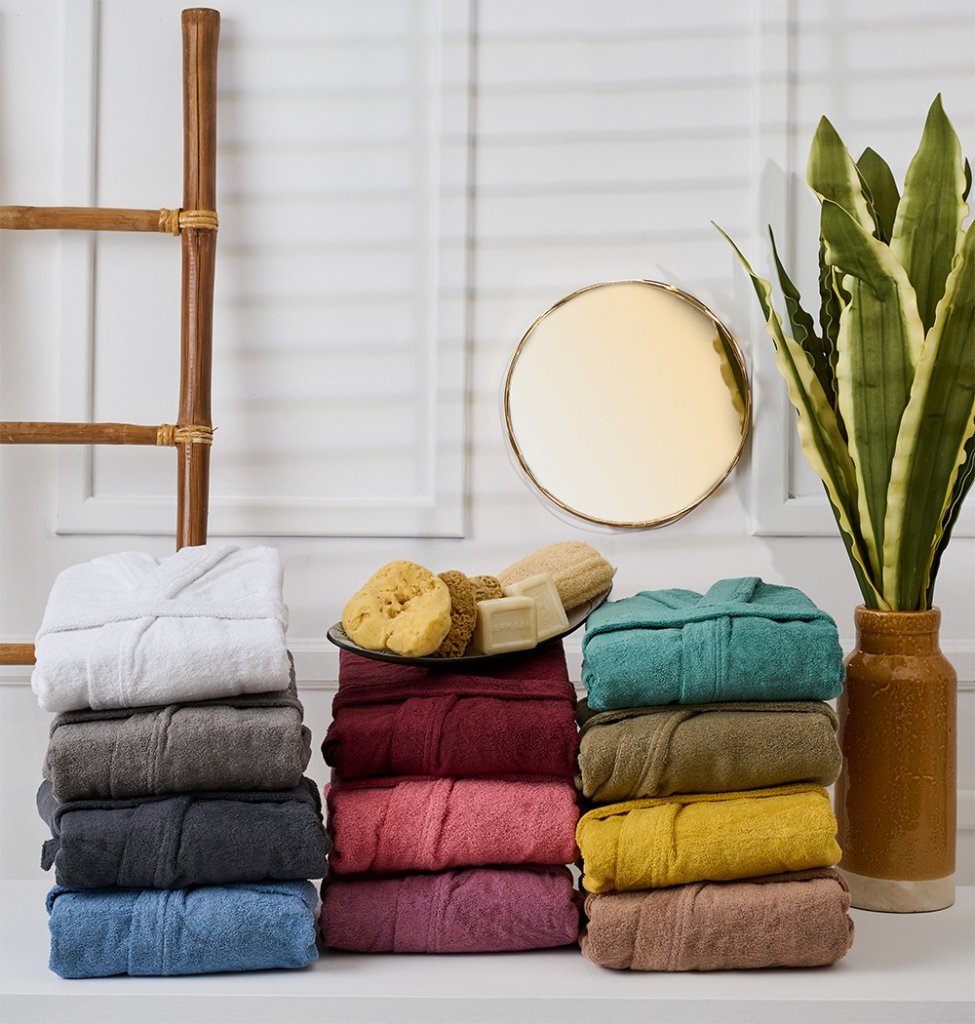 Alternative view of Μπουρνούζι με Κουκούλα Pure Cotton - Blue, Extra Large - PURE COTTON- COKITEX