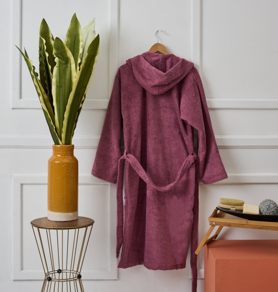 Μπουρνούζι με Κουκούλα Pure Cotton - Dusty Purple, Extra Large - PURE COTTON- COKITEX