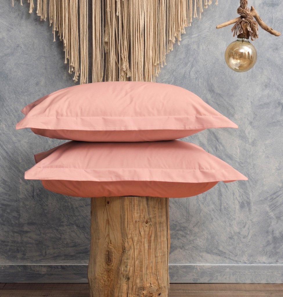 Μαξιλαροθήκες Μονόχρωμες Melody - Pink, 50x70+5 cm Oxford - MELODY- COKITEX