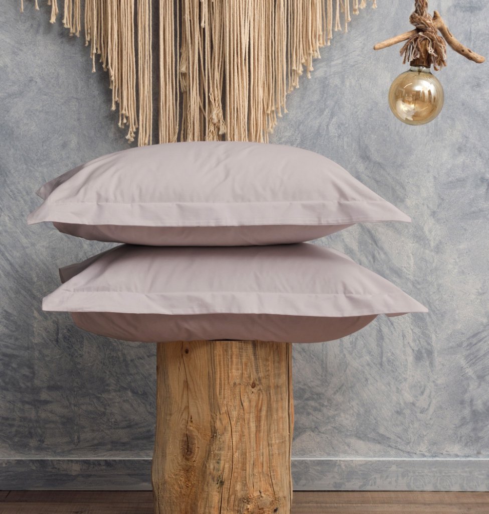 Μαξιλαροθήκες Μονόχρωμες Melody - Grey, 50x70+5 cm Oxford - MELODY- COKITEX