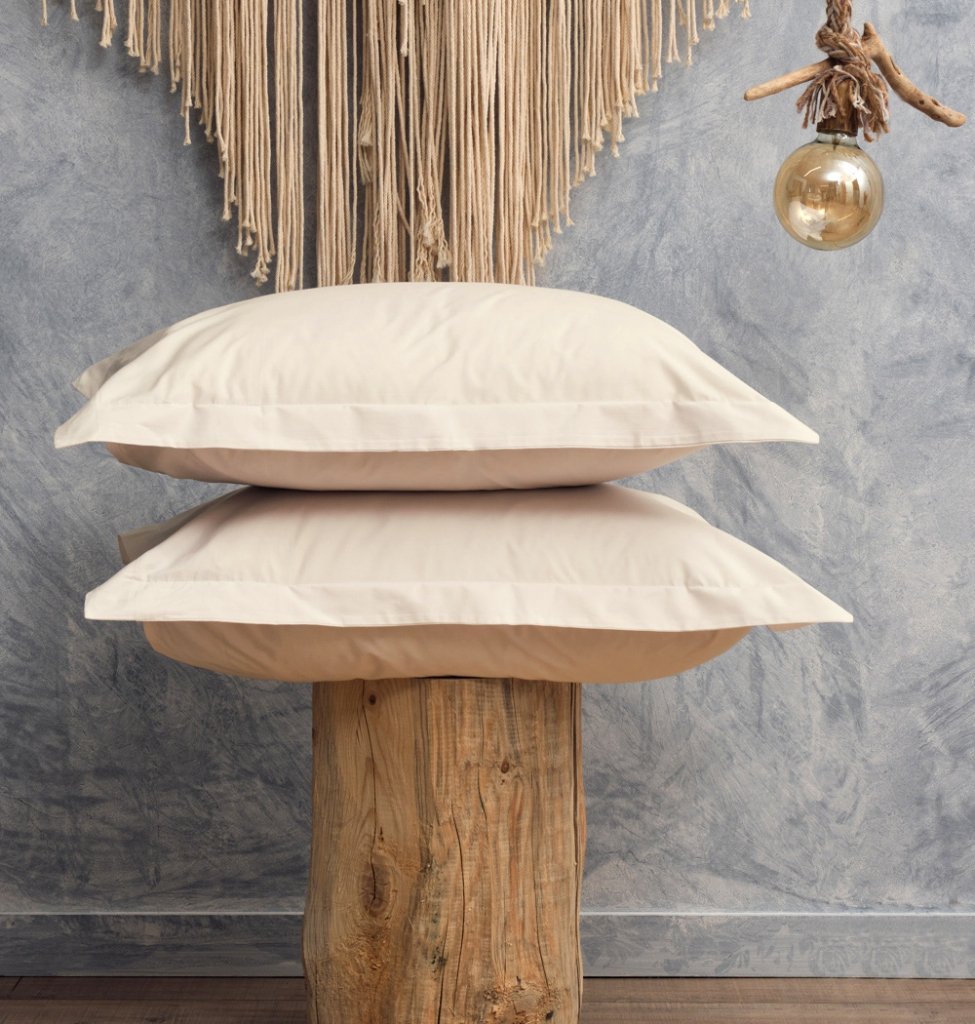 Μαξιλαροθήκες Μονόχρωμες Melody - Ivory, 50x70+5 cm Oxford - MELODY- COKITEX