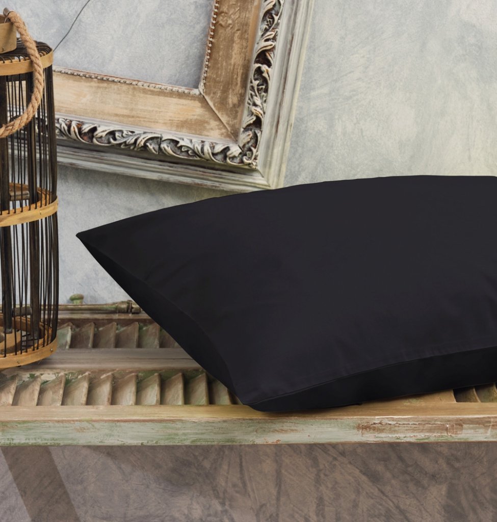 Μαξιλαροθήκες Μονόχρωμες Power Nap - Black, 50x70 - POWER NAP- COKITEX