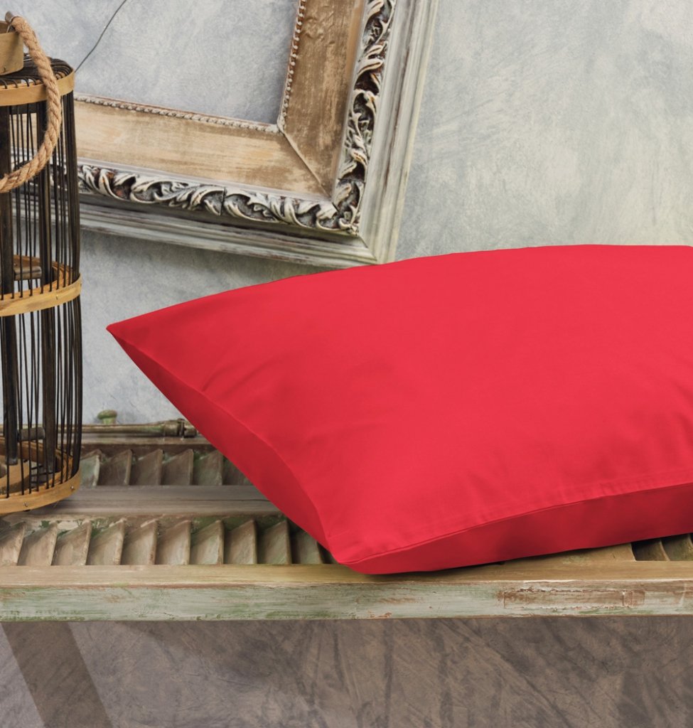 Μαξιλαροθήκες Μονόχρωμες Power Nap - Red, 50x70 - POWER NAP- COKITEX
