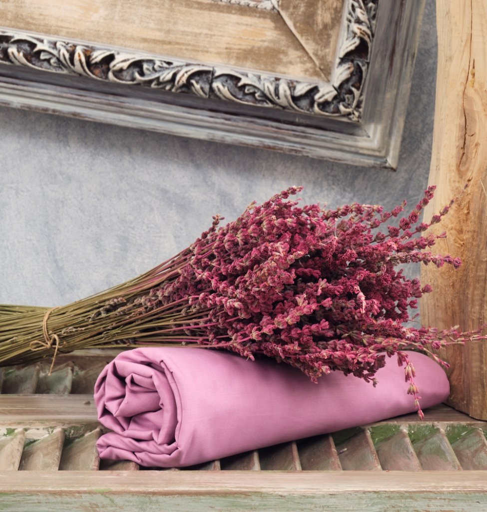 Σεντόνια Μονόχρωμα Λάστιχο Angel - Lilac, Υπέρδιπλο λάστιχο (175x200+25) - ANGEL- COKITEX