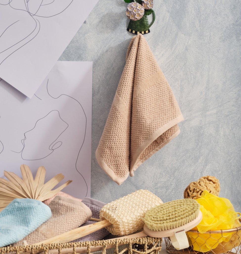 Alternative view of Πετσέτα Ζακάρ Pop Corn Latte - Σώματος 80x150 - SERENE- COKITEX