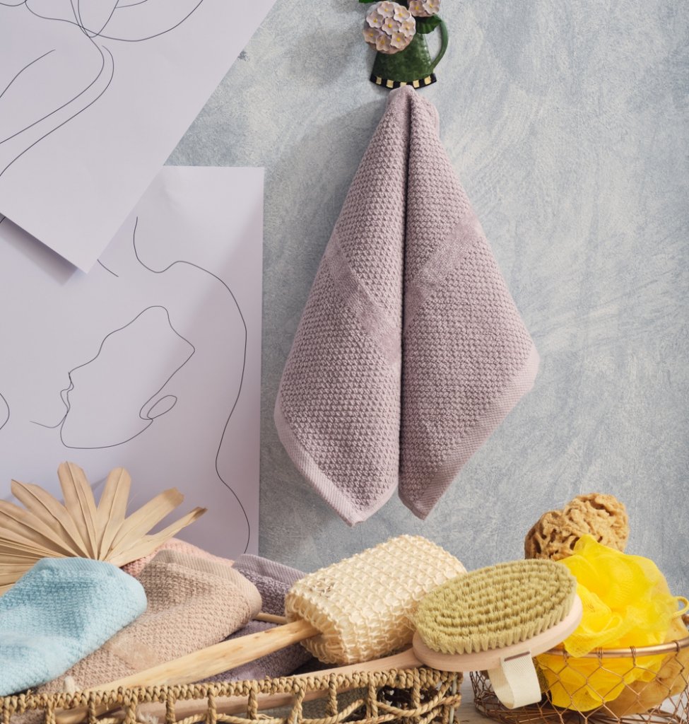 Alternative view of Πετσέτα Ζακάρ Pop Corn Grey - Προσώπου 50x100 - SERENE- COKITEX