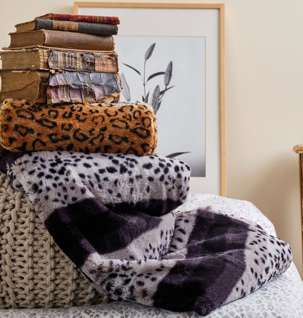 Κουβέρτα Φλις 2 όψεων Morbidona - Animal Brown, Μονό (160x220) - MORBIDONA- COKITEX