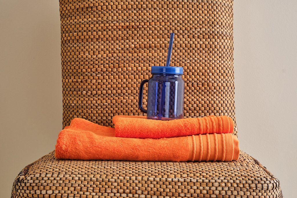 Πετσέτα Μονόχρωμη Baboo - Orange, Προσώπου 50x100 - ΒΑΒΟΟ- COKITEX