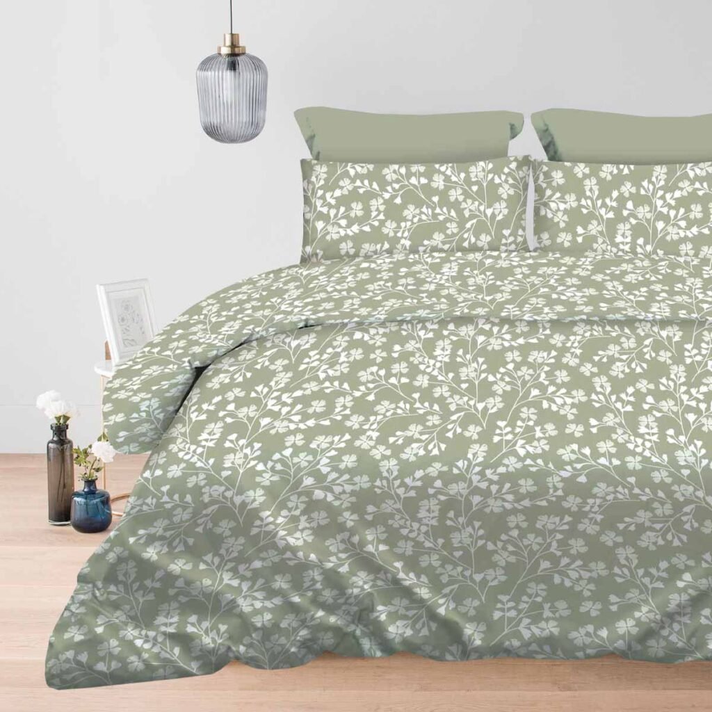 Παπλωματοθήκες Υπέρ/πλες Daisy Olive 9663 - Astron Italy