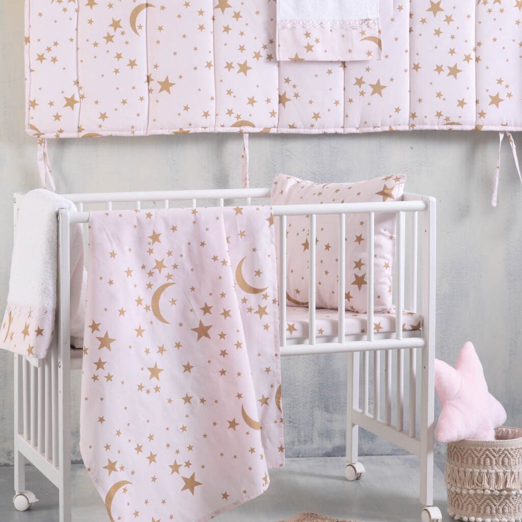 MOONLIGHT ROZ - ΣΕΤ ΣΕΝΤΟΝΙΑ ΒΡΕΦΙΚΑ 3 ΤΕΜ. - ΡΟΖ - 120X160 - Rythmos