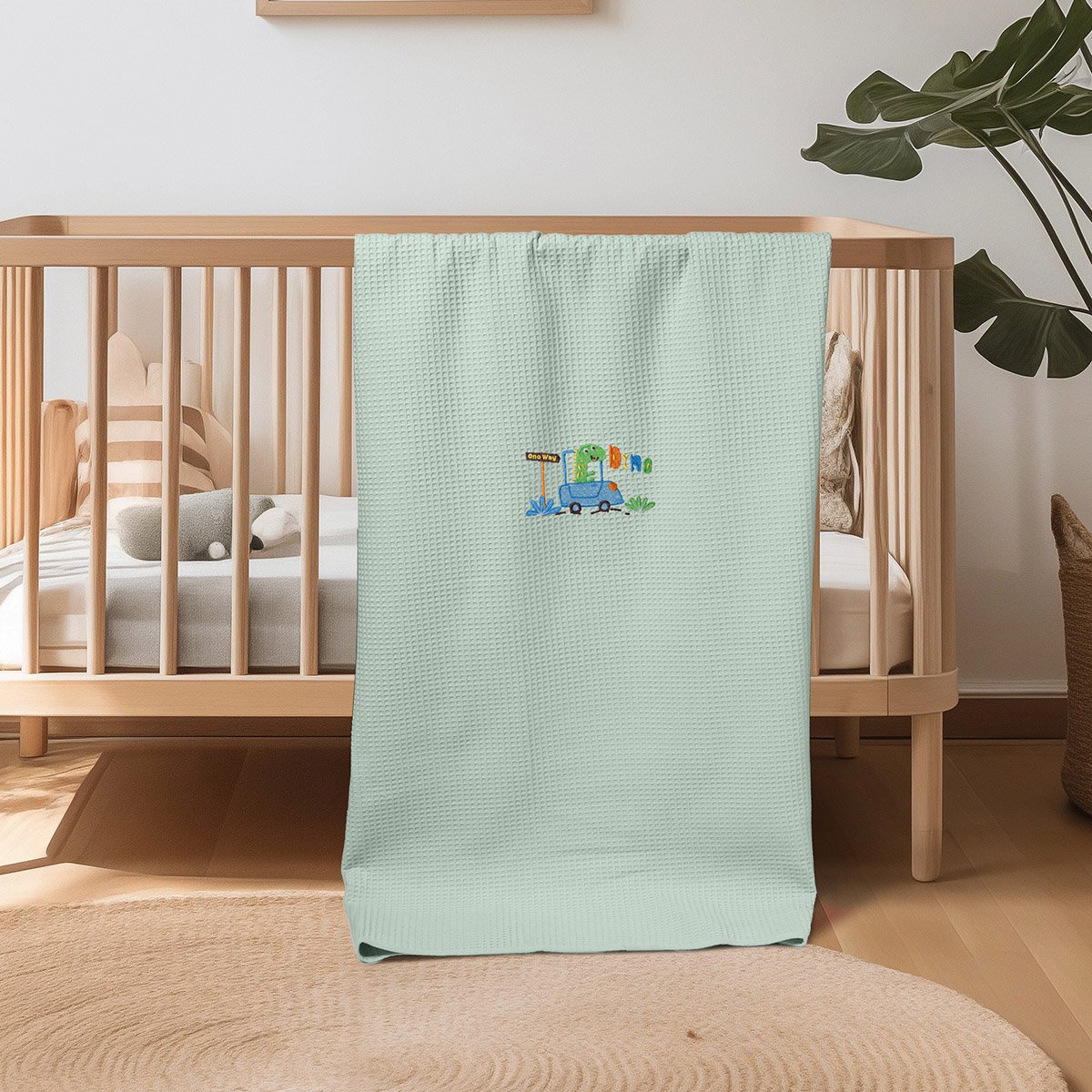 ΚΟΥΒΕΡΤΑ ΠΙΚΕ ΑΓΚΑΛΙΑΣ 80X110 ADAM HOME DINOSAUROS GREEN