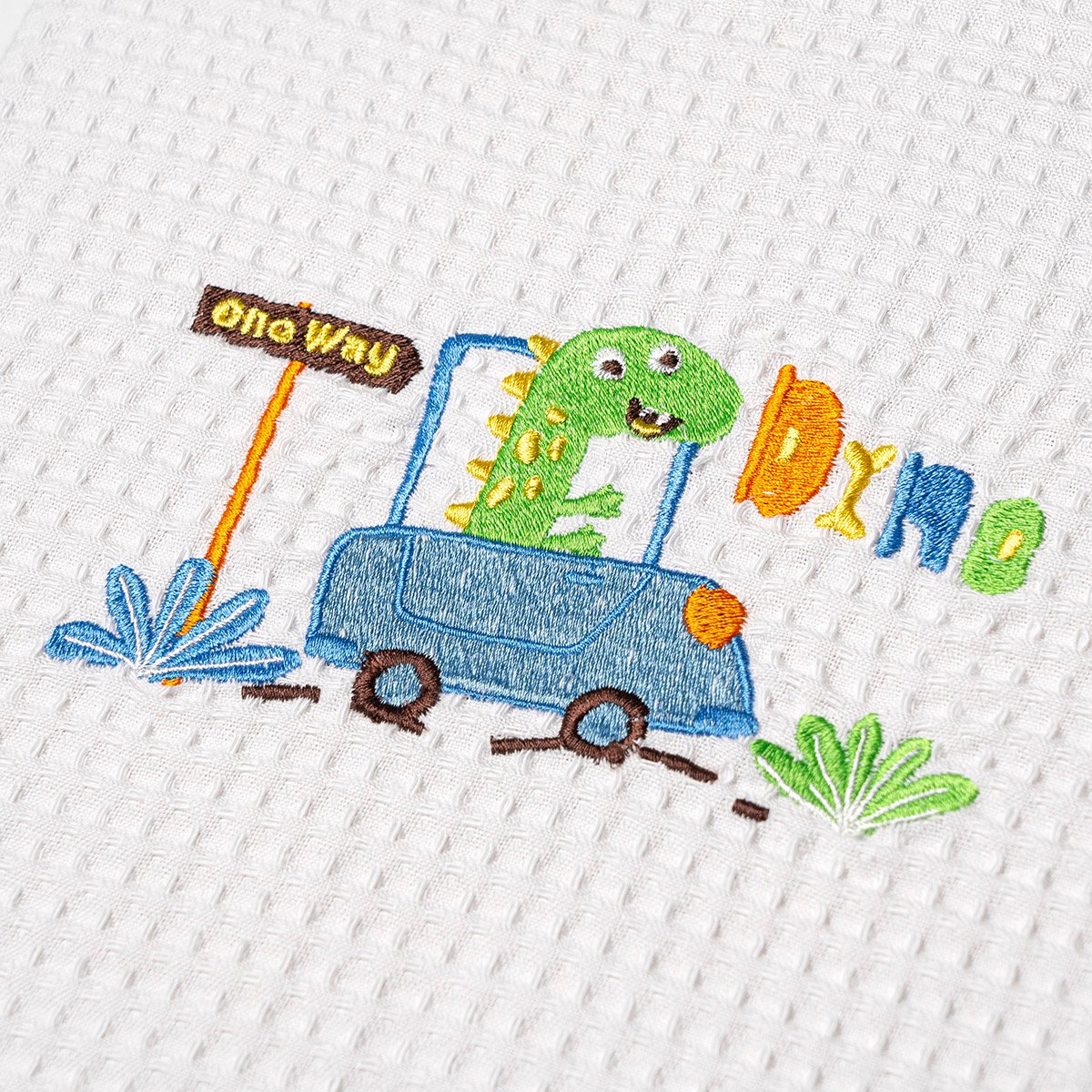 ΚΟΥΒΕΡΤΑ ΠΙΚΕ ΑΓΚΑΛΙΑΣ 80X110 ADAM HOME DINOSAUROS WHITE - Image 2