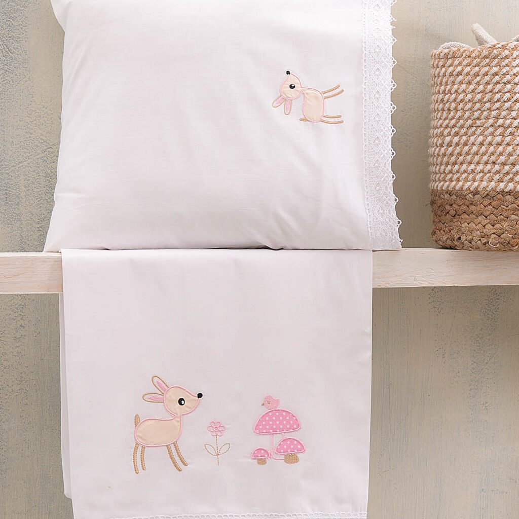 FLOPPY ΡΟΖ - ΣΕΤ ΣΕΝΤΟΝΙΑ ΒΡΕΦΙΚΑ 3 ΤΕΜ. KENTHMA - ΡΟΖ - 100X160 - Rythmos