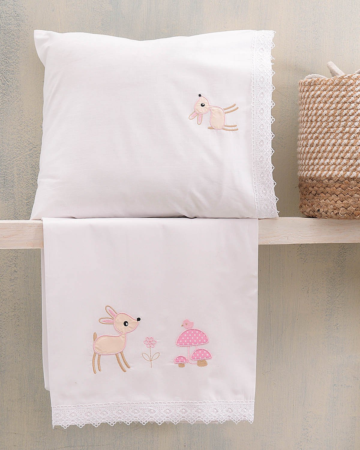 FLOPPY ΡΟΖ - ΣΕΤ ΣΕΝΤΟΝΙΑ ΒΡΕΦΙΚΑ 3 ΤΕΜ. KENTHMA - ΡΟΖ - 100X160 - Rythmos