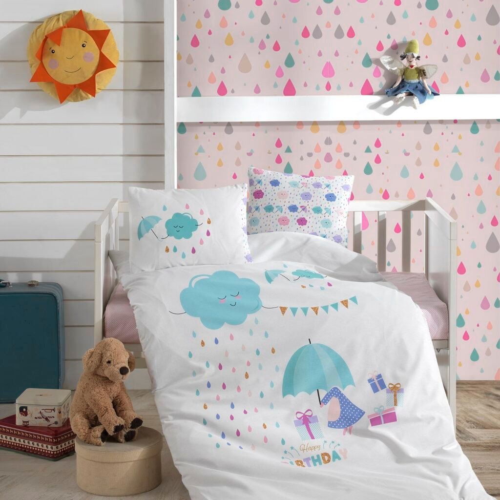 HAPPY BIRTHDAY - ΣΕΤ ΣΕΝΤΟΝΙΑ ΒΡΕΦΙΚΑ 3 ΤΕΜ. - ΛΕΥΚΟ - 100X150 - Rythmos