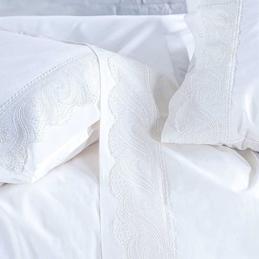 HYPATIA ΛΕΥΚΟ - ΣΕΤ ΣΕΝΤΟΝΙΑ ΜΕ ΔΑΝΤΕΛΑ 4 ΤΕΜ. - ΛΕΥΚΟ - ΥΠΕΡΔΙΠΛΟ (230X260) - Rythmos