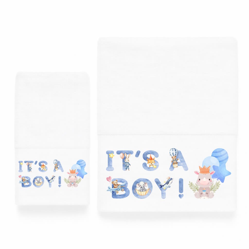 Παιδικές Πετσέτες (σετ 2 τεμ) It's a Boy 77793 - Astron Italy