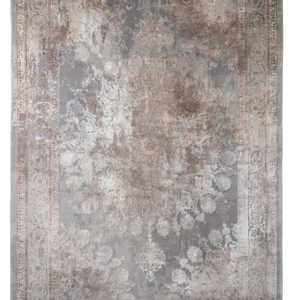 ΧΑΛΙ LUXURIOUS SILK 8098 GREY BEIGE - 160cm x 230cm 2004339 - Klonaras