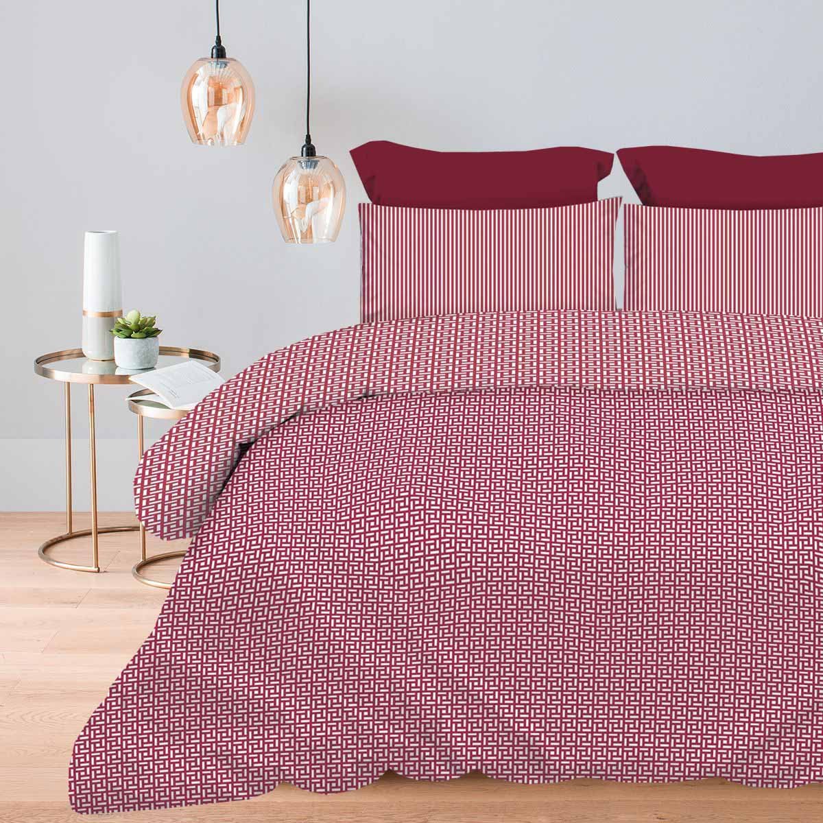 Παπλωματοθήκες Υπέρ/πλες Maira Redwine 9658 - Astron Italy