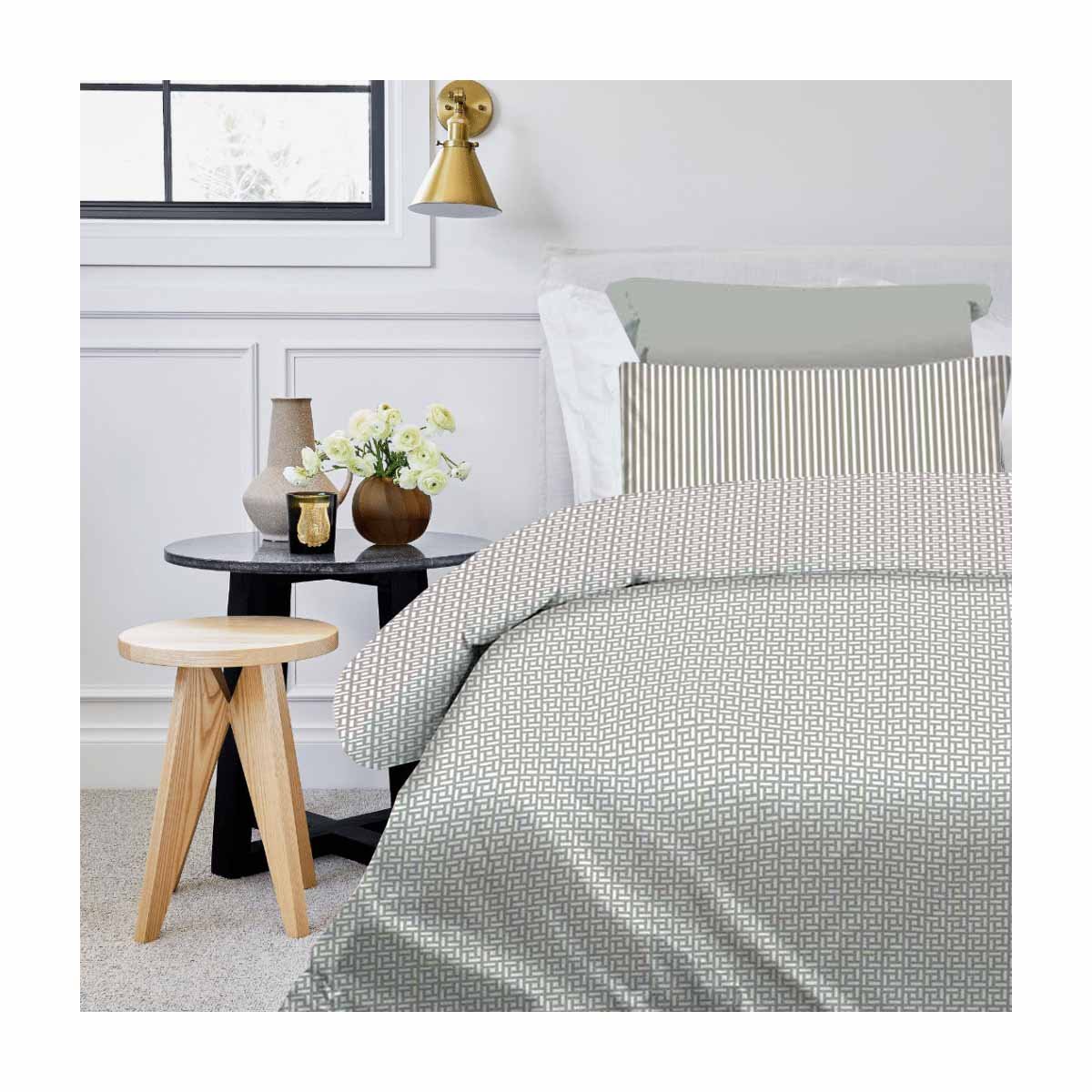 Σετ Σεντόνια 2Χ(1.75Χ2,60) + 1Χ(52Χ72) Maira Grey 9610 - Astron Italy