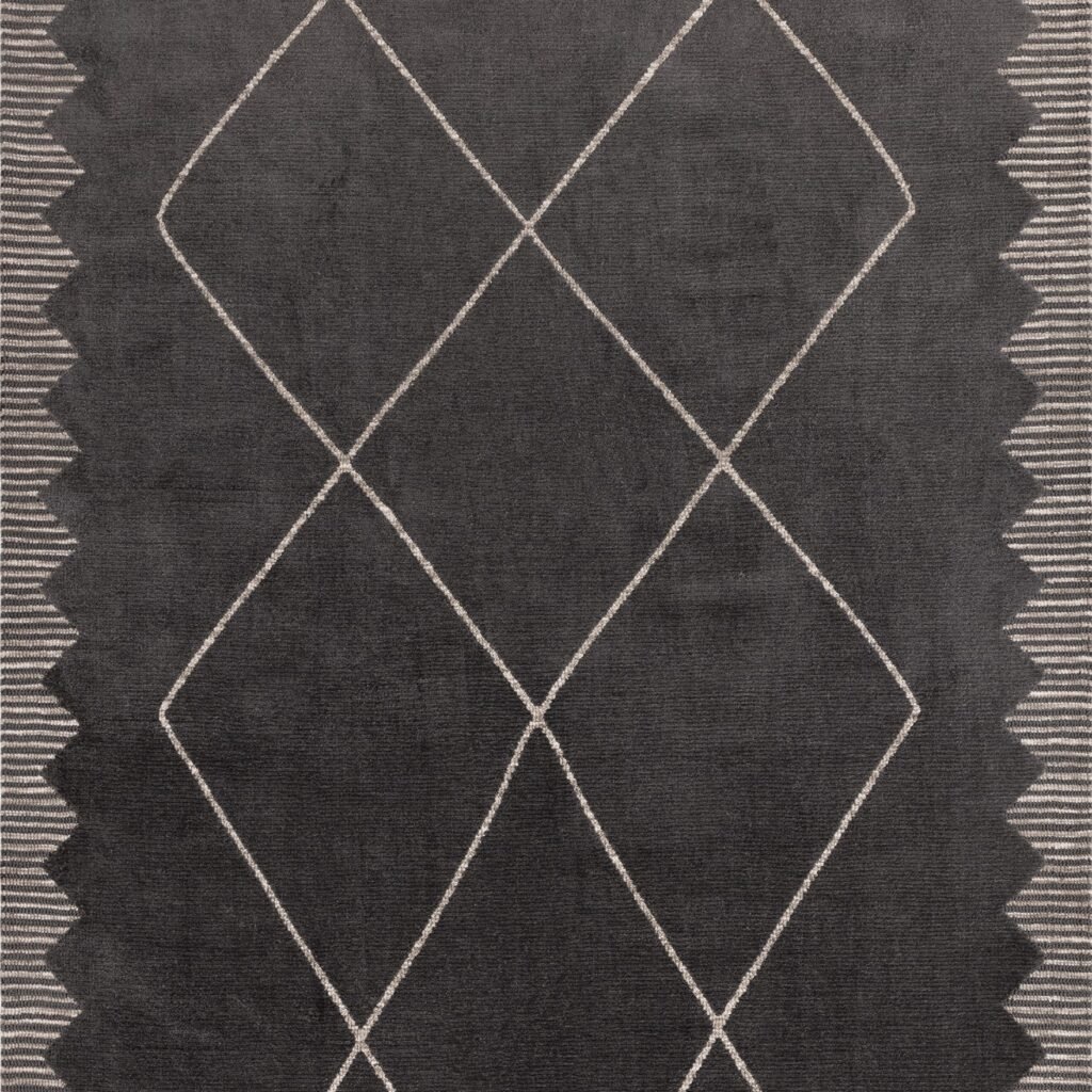 ΧΑΛΙ ASIATIC LONDON MASON DIAMOND BLACK - 120cm x 170cm  - Klonaras