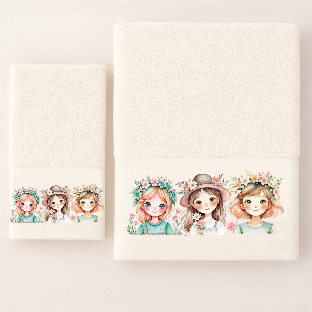 Παιδικές Πετσέτες (σετ 2 τεμ) Spring Girls 77755 - Astron Italy