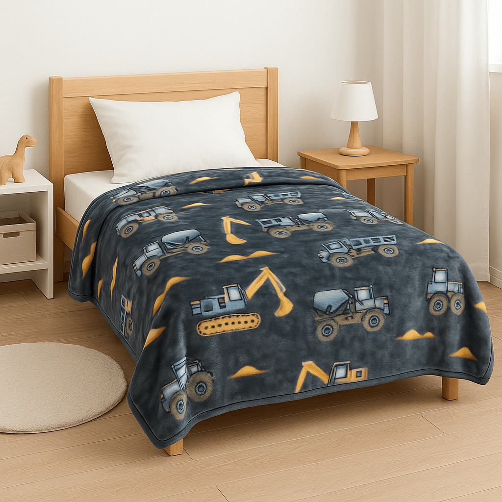 Παιδική Κουβέρτα Βελουτέ Μονή Trucks 2826 - Astron Italy