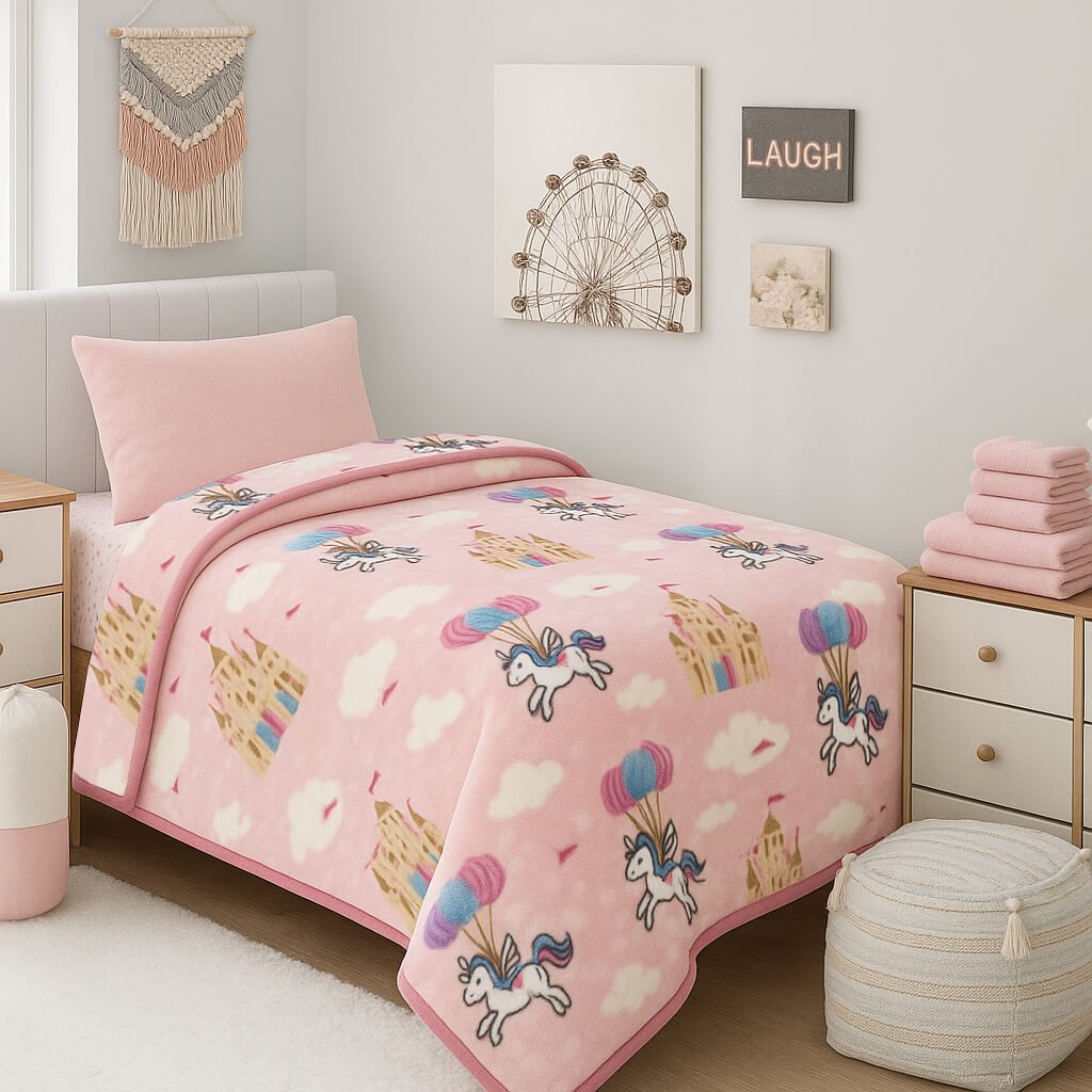 Παιδική Κουβέρτα Βελουτέ Μονή Unicorn Fly 2827 - Astron Italy