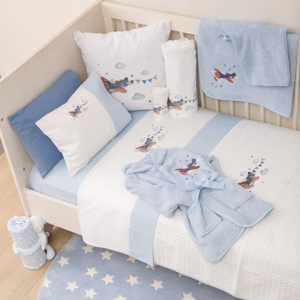 Alternative view of Μαξιλάρι Διακοσμητικό Printed Αεροπλανάκι - 45 x 45 cm - Λευκό - Borea Home Textiles