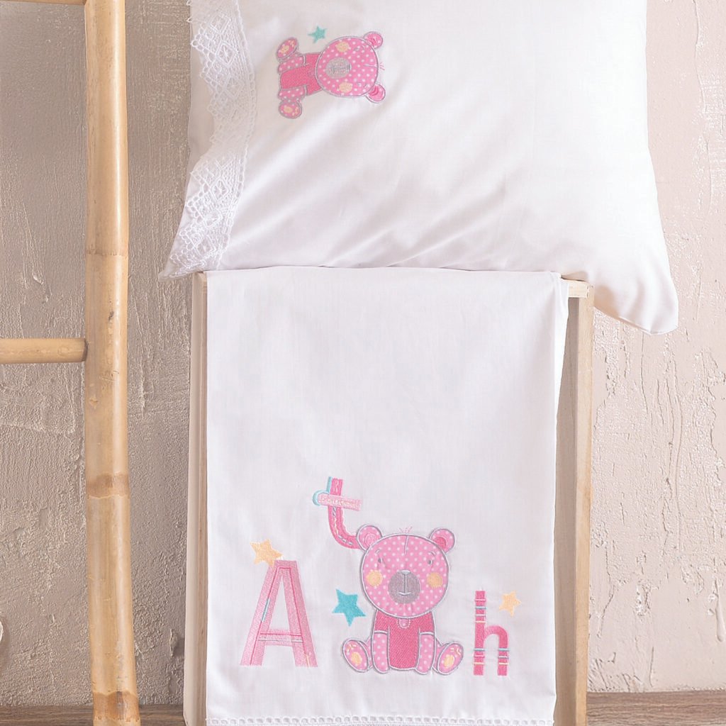 ARTHUR ΡΟΖ - ΣΕΤ ΣΕΝΤΟΝΙΑ ΒΡΕΦΙΚΑ 3 ΤΕΜ. KENTHMA - ΡΟΖ - 100X160 - Rythmos