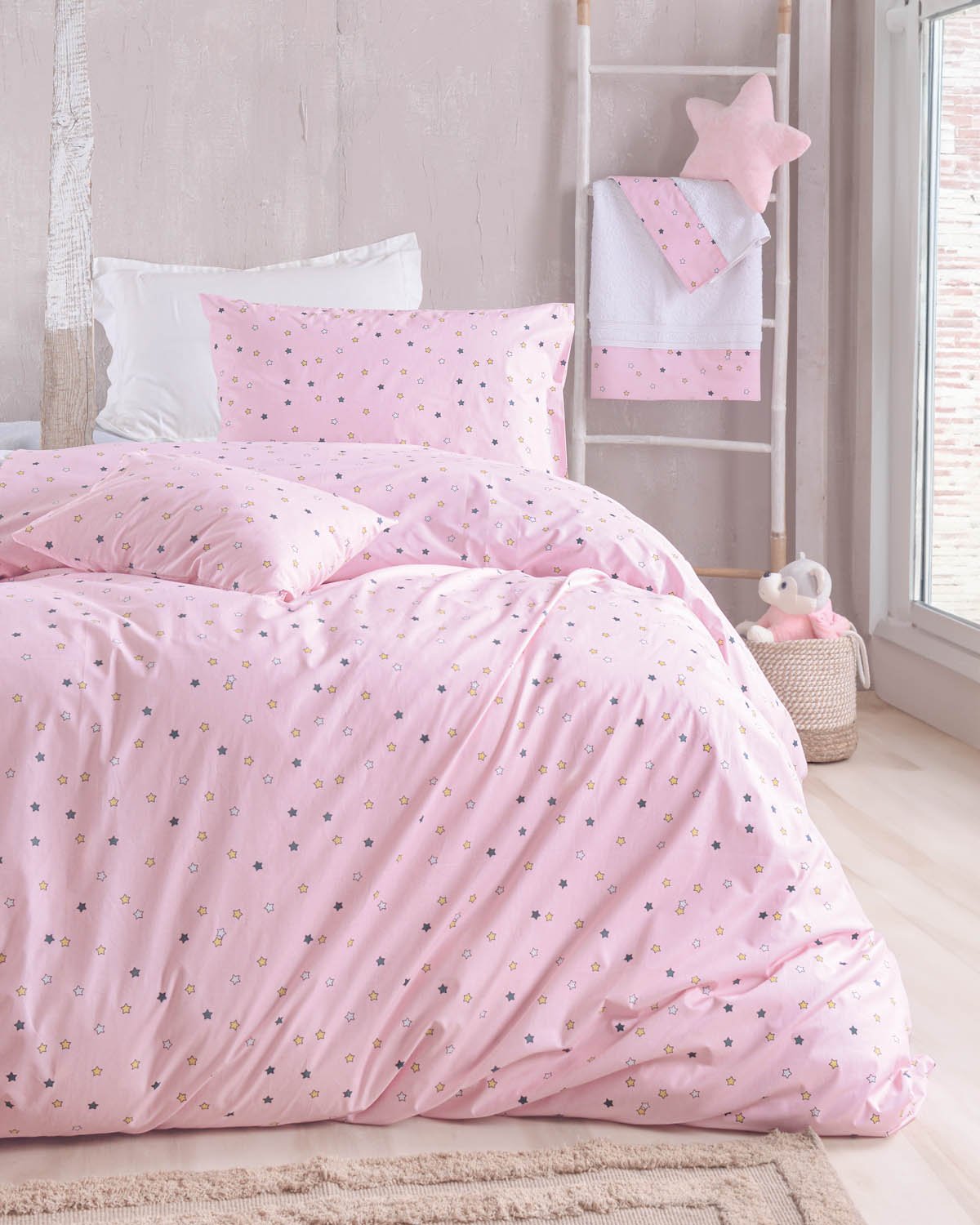 BLAZE ΡΟΖ - ΣΕΤ ΠΑΠΛΩΜΑΤΟΘΗΚΗ ΠΑΙΔΙΚΗ 2 ΤΕΜ. - ΡΟΖ - ΗΜΙΔΙΠΛΟ (160X250) - Rythmos