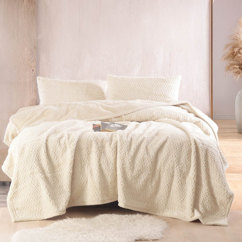 BLISS ΜΠΕΖ - ΣΕΤ ΚΟΥΒΕΡΤΑ ΓΟΥΝΙΝΗ ΜΕ ΔΥΟ ΜΑΞΙΛΑΡΟΘΗΚΕΣ - ΜΠΕΖ - ΚΟΥΒΕΡΤΑ (220Χ240) ΜΑΞΙΛΑΡΟΘΗΚΕΣ 2Χ(50Χ70) - Rythmos