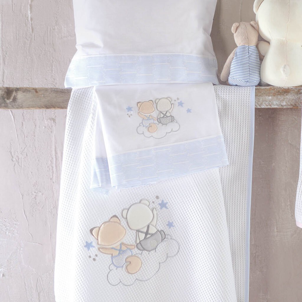 BYE BYE ΣΙΕΛ - ΣΕΤ ΣΕΝΤΟΝΙΑ ΒΡΕΦΙΚΑ 3 ΤΕΜ. ΜΕ KENTHMA - ΜΠΛΕ - 100X160 - Rythmos