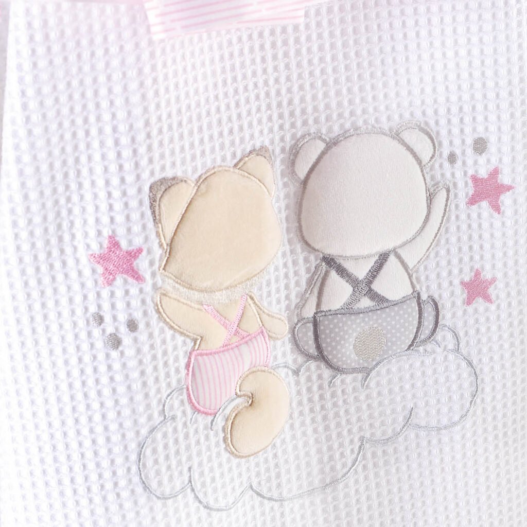 BYE BYE POZ - KOYBEΡΤΑ ΠΙΚΕ ΜΕ ΚΕΝΤΗΜΑ - ΡΟΖ - 120X150 - Rythmos