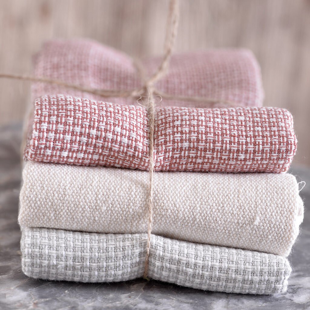 CASTILLA - ΣΕΤ ΠΕΤΣΕΤΕΣ ΚΟΥΖΙΝΑΣ 3ΤΕΜ - ΓΚΡΙ-ΕΚΡΟΥ-ΡΟΔΙ - 45Χ68 - Rythmos