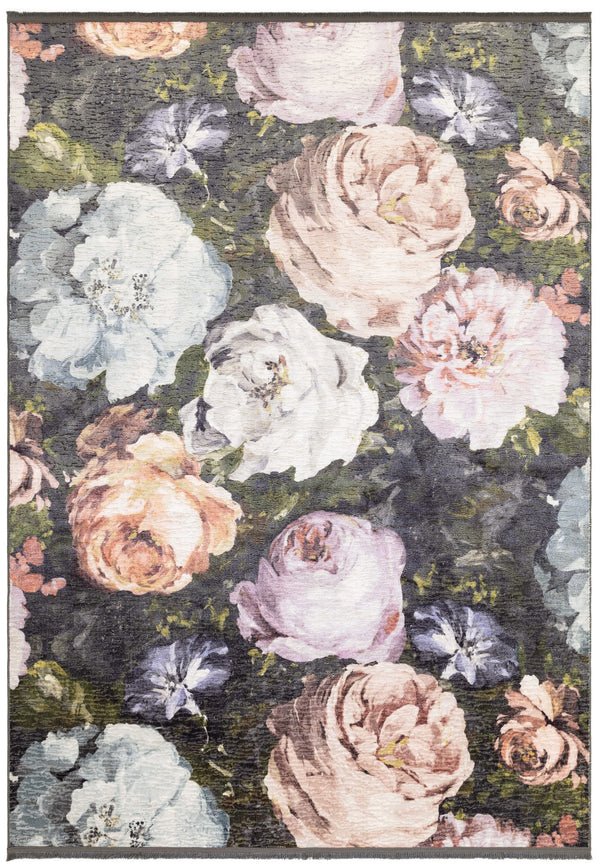 ΧΑΛΙ ASIATIC LONDON FLORETTA CHARCOAL BLUSH  - Klonaras