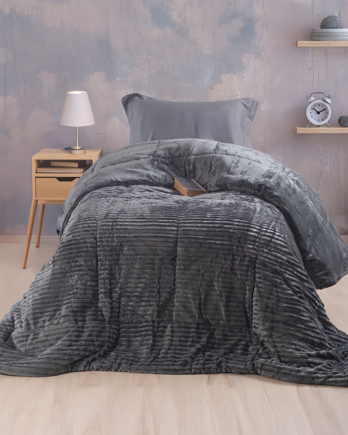 ETOILE ΓΚΡΙ - ΠΑΙΔΙΚΟ ΚΟΥΒΕΡΤΟΠΑΠΛΩΜΑ - ΓΚΡΙ - ΗΜΙΔΙΠΛΟ (160Χ220) - Rythmos