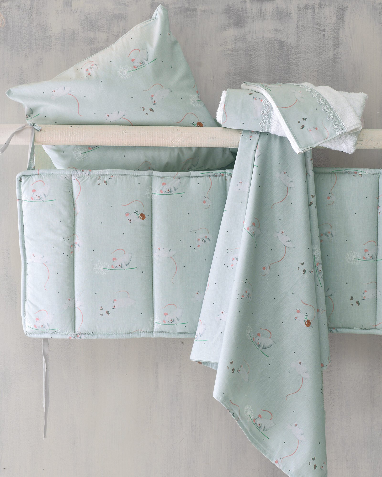 JEROM ΑΚΟΥΑ - ΣΕΤ ΠΑΠΛΩΜΑΤΟΘΗΚΗ ΒΡΕΦΙΚΗ 2 ΤΕΜ. - AQUA - 110Χ160 - Rythmos