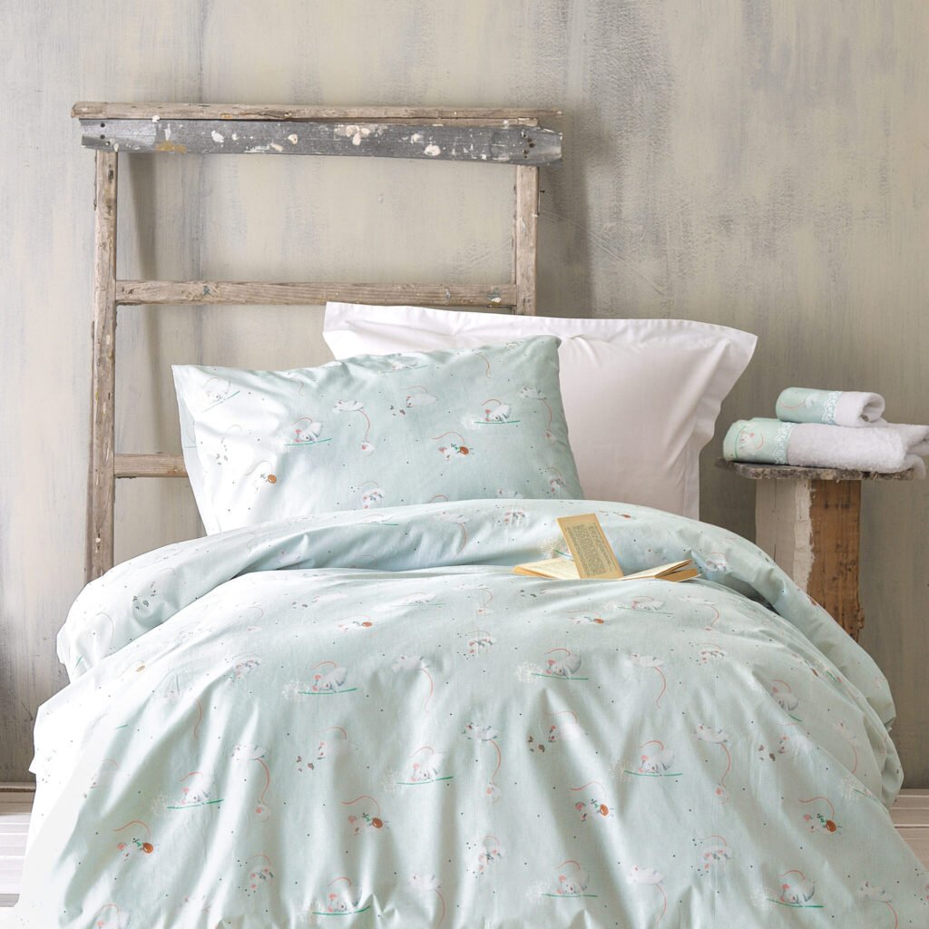 JEROM ΑΚΟΥΑ - ΣΕΤ ΠΑΠΛΩΜΑΤΟΘΗΚΗ ΠΑΙΔΙΚΗ 2 ΤΕΜ. - AQUA - ΗΜΙΔΙΠΛΟ (160X250) - Rythmos