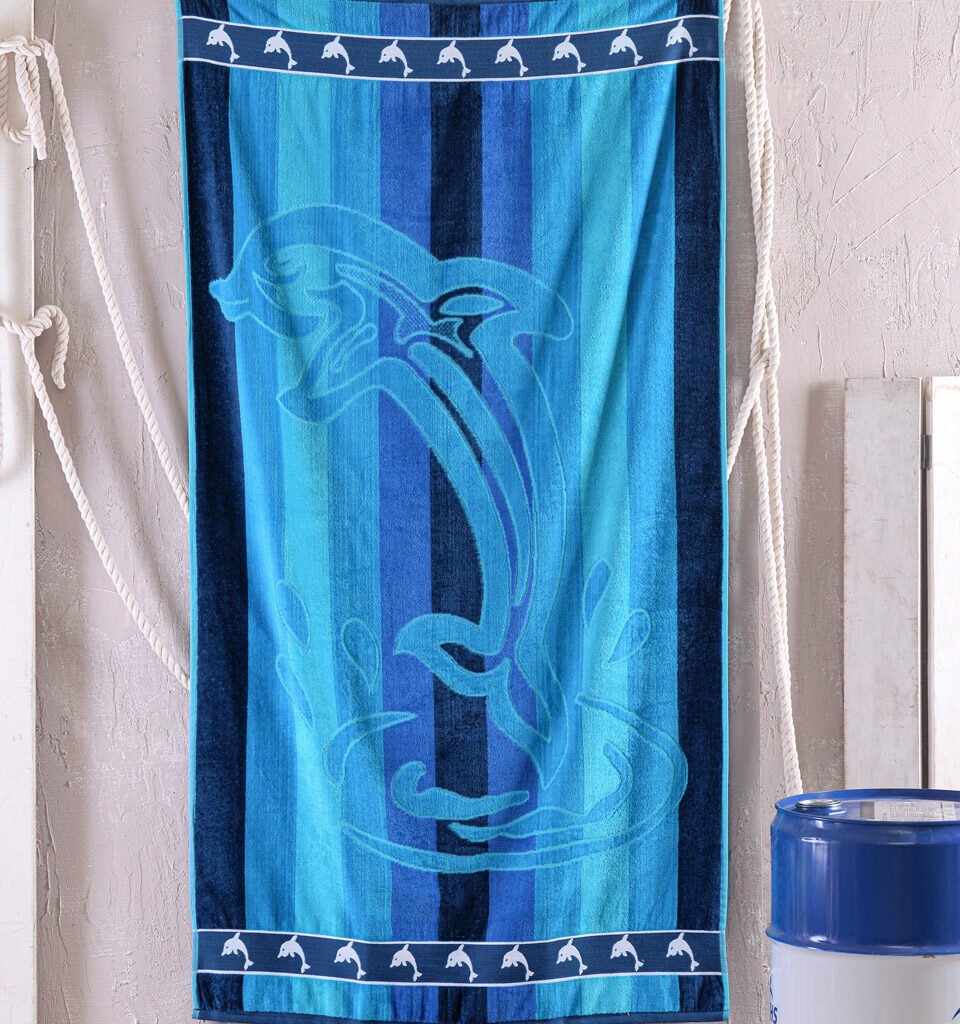 JOY - ΠΕΤΣΕΤΑ ΘΑΛΑΣΣΗΣ ΒΕΛΟΥΤΕ - ΜΠΛΕ - 86X160 - Rythmos