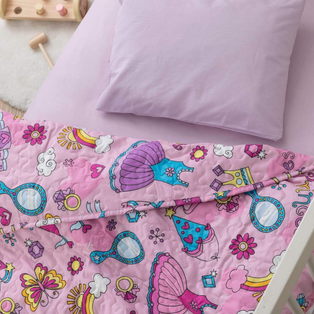 Alternative view of Κουβερλί Κούνιας Πριγκίπισσα Π-23 - 110 x 140 cm - Ροζ - Borea Home Textiles