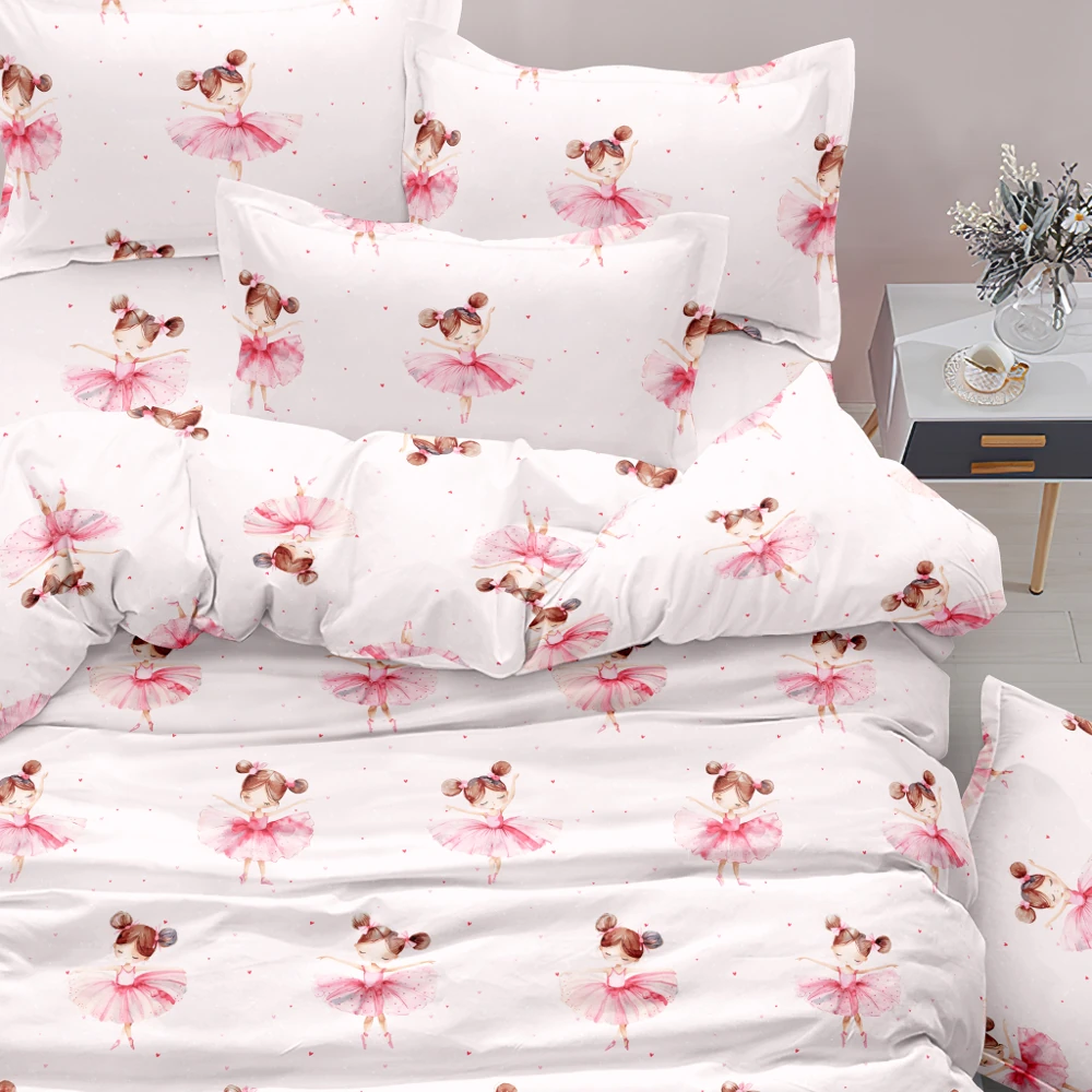 Κουβερλί Σετ Balletto Μονό - 160 x 220 cm + 50 x 70 cm - Ροζ - Borea Home Textiles