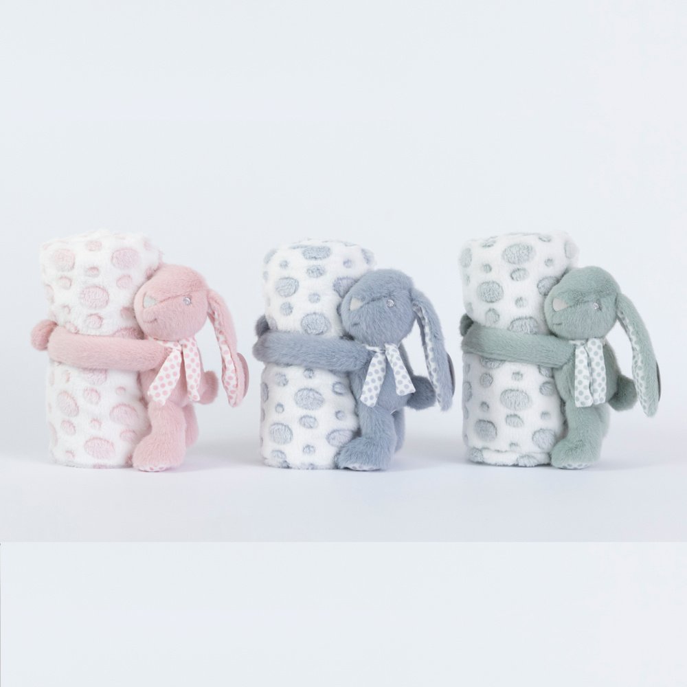 Alternative view of Κουβέρτα Αγκαλιάς Σετ Κουκλάκι Rabbit Ροζέ - 75 x 100 cm - Ροζέ - Borea Home Textiles